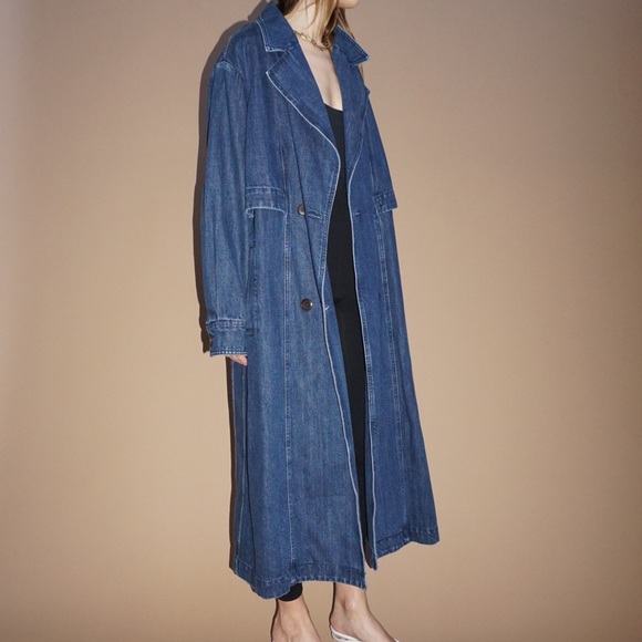 J Brand denim trench coat - Picture 6 of 8